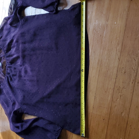 Point Sur sheer aubergine blouse & cami - Picture 11 of 12